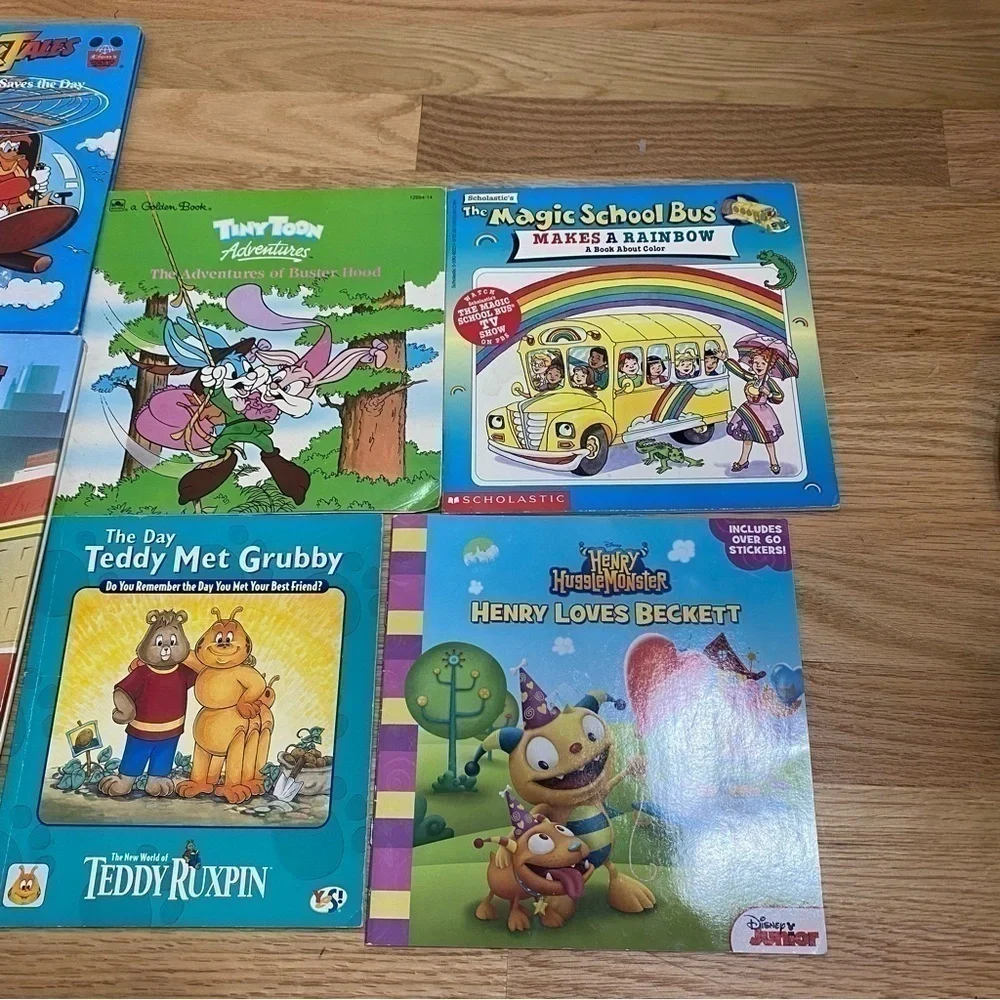 Vintage Book Lot Ducktales Mickey Mouse Bing Bong Tiny Toons Henry Hugglemonster